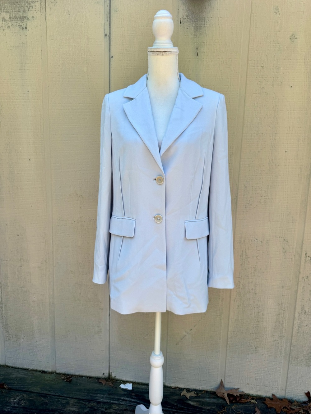Elie Tahari Light Blue Single-Breasted Women's Blazer